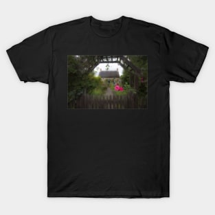 Rose Cottage - Oil Painting Effect T-Shirt